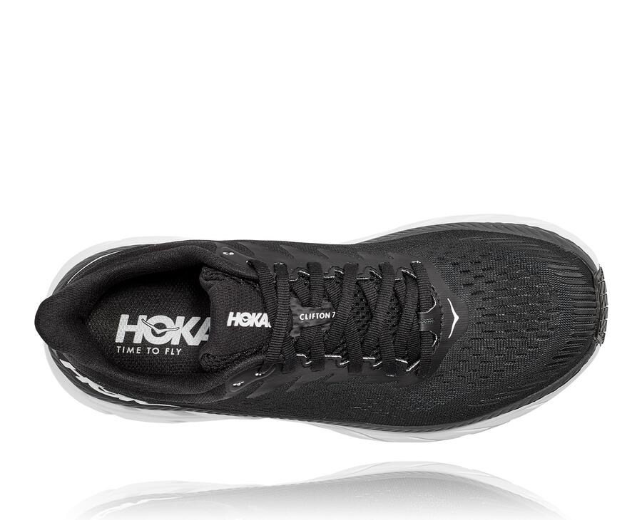 Hoka One One Tenisky Damske Čierne/Biele - Clifton 7 - 02931-IMBR